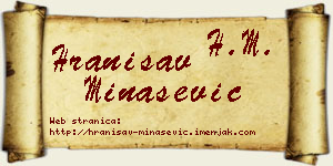 Hranisav Minašević vizit kartica